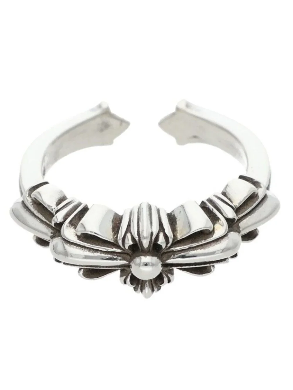 Chrome Hearts Baby Classic Double Floral Silver Ring